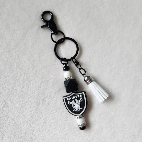 Raiders NFL Keychain with Tassel - Picture 4 of 5